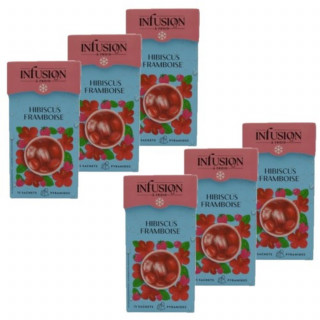 Lot 6x Infusion à froid hibiscus framboise - Boîte 37,5g