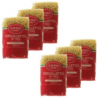 Lot 6x Pâtes Coquillettes n°252 - Paquet 500g