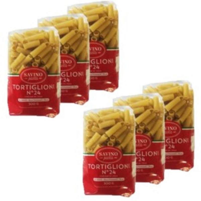 Lot 6x Pâtes Tortiglioni n°24 - Paquet 500g