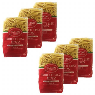 Lot 6x Pâtes Tubetti Lisci n°170 - Paquet 500g