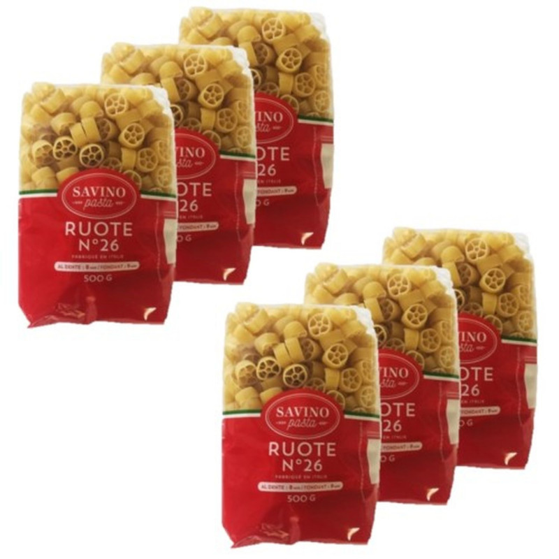 Lot 6x Pâtes Ruote n°26 - Paquet 500g