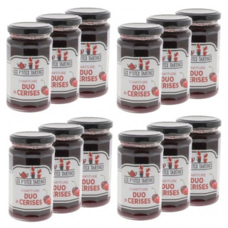 Lot 12x Confiture de duo de cerises - Pot 265g