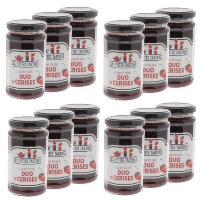 Lot 12x Confiture de duo de cerises - Pot 265g