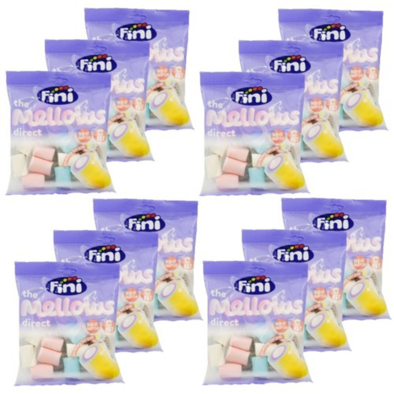 Lot 12x Guimauve mellows - Halal - Sachet 80g