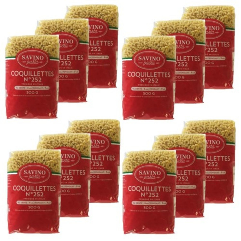 Lot 12x Pâtes Coquillettes n°252 - Paquet 500g