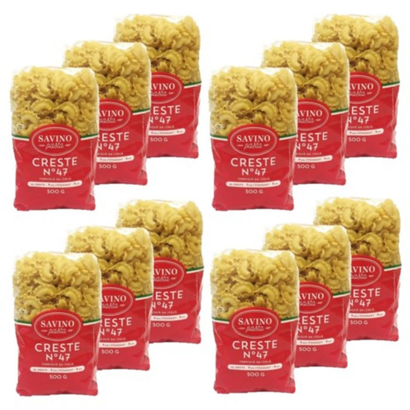 Lot 12x Pâtes Creste n°47 - Paquet 500g