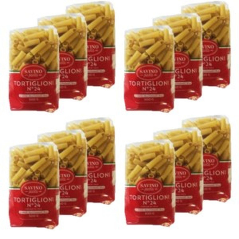 Lot 12x Pâtes Tortiglioni n°24 - Paquet 500g