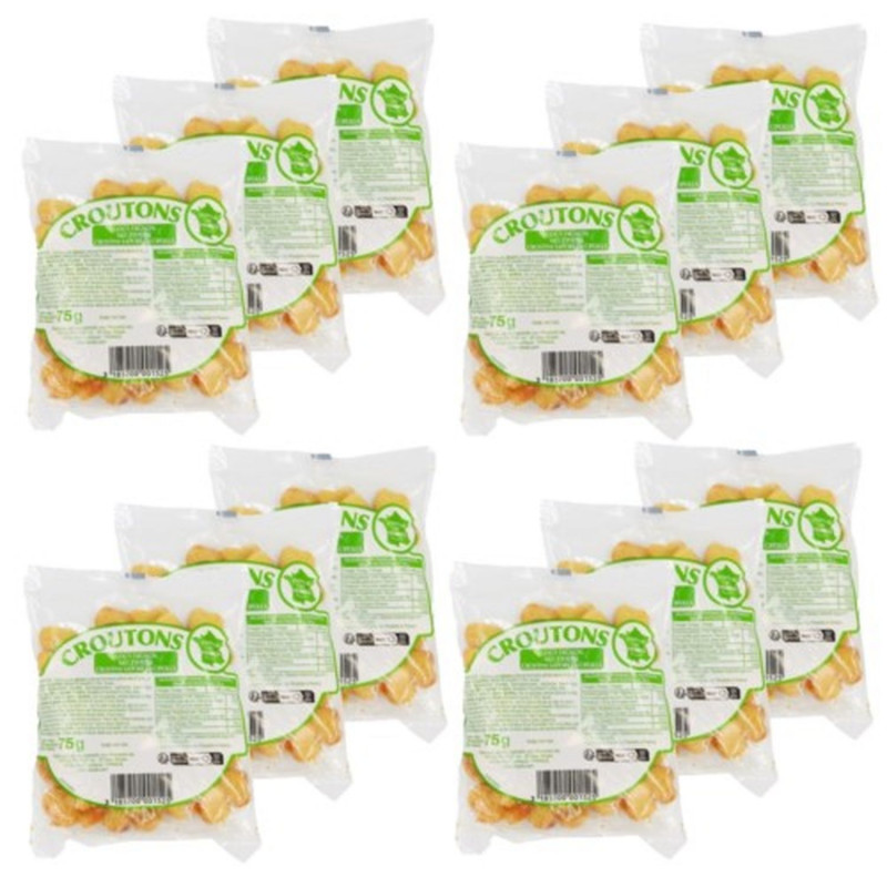 Lot 12x Croûtons goût oignon - Sachet 75g