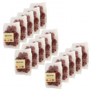 Lot 15x Fraises entières semi confites - Sachet 220g