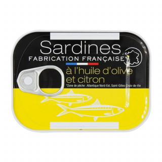 Lot 15x Sardines à l'huile d'olive et au citron - Conserve 115g