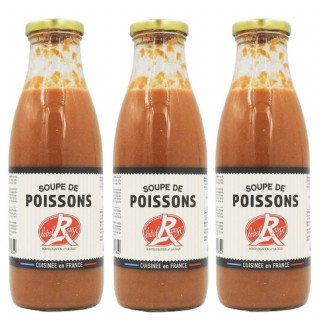 Lot 3x Soupe de poissons Label Rouge - Bouteille 750ml