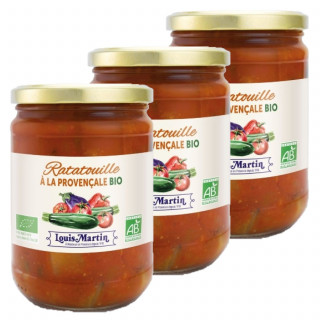 Lot 3x Ratatouille à la provençale BIO - Bocal 520g