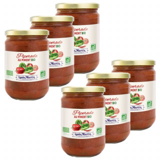 Lot 6x Piperade au piment BIO - Bocal 520g
