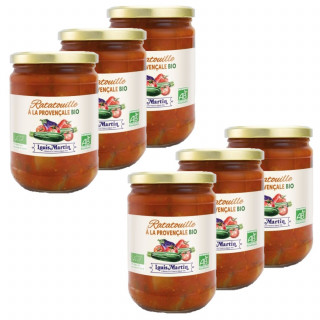 Lot 6x Ratatouille à la provençale BIO - Bocal 520g