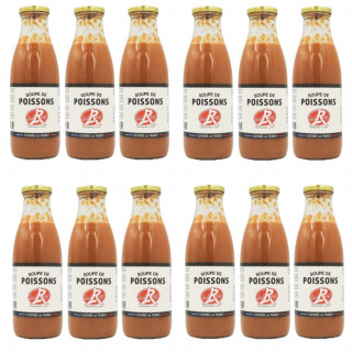 Lot 12x Soupe de poissons Label Rouge - Bouteille 750ml