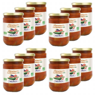 Lot 12x Ratatouille à la provençale BIO - Bocal 520g