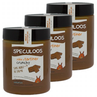Lot 3x Pâte à tartiner spéculoos crunchy - Pot 570g