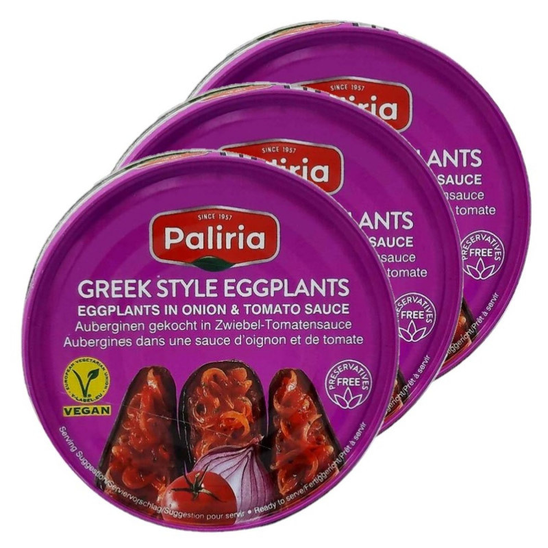 Lot 3x Aubergines à la grecque - Conserve 280g