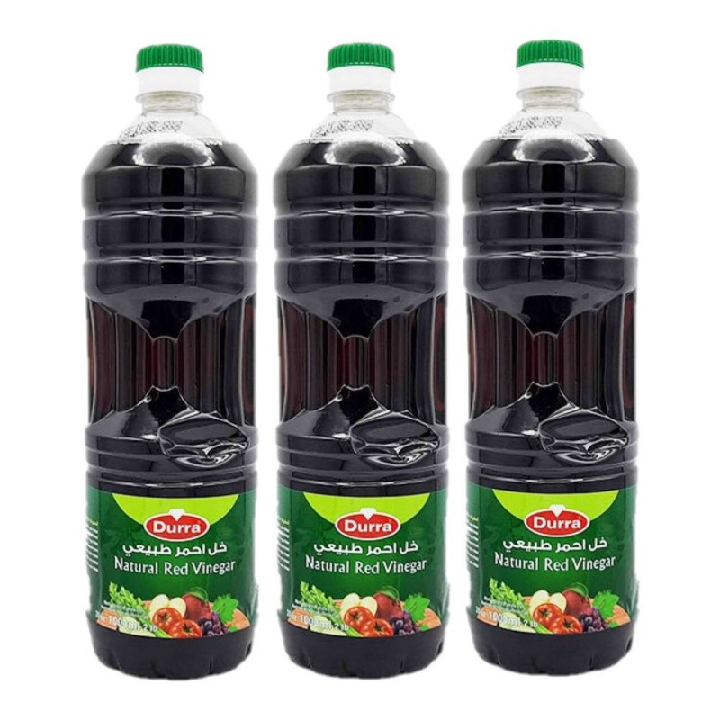Lot 3x Vinaigre rouge naturel - Bouteille 1L