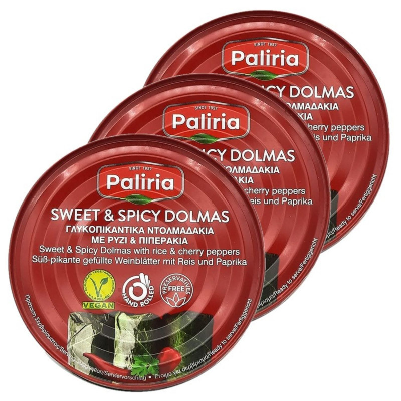 Lot 3x Feuilles de vigne farcies piquantes - Conserve 280g