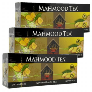 Lot 3x Thé noir Ceylan au gingembre - 25 sachets - Boîte 50g