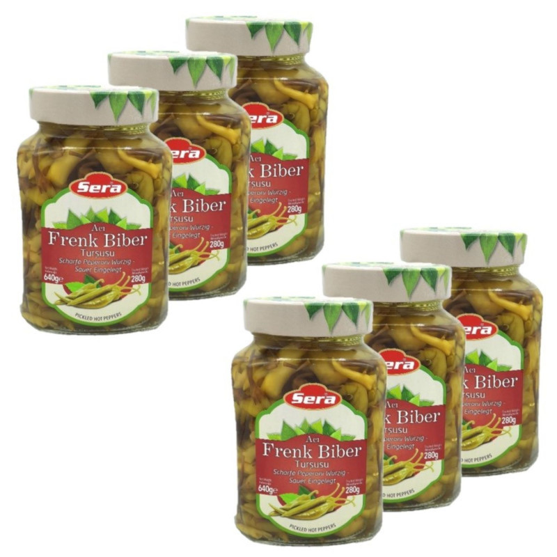 Lot 6x Piments forts marinés - Bocal 640g