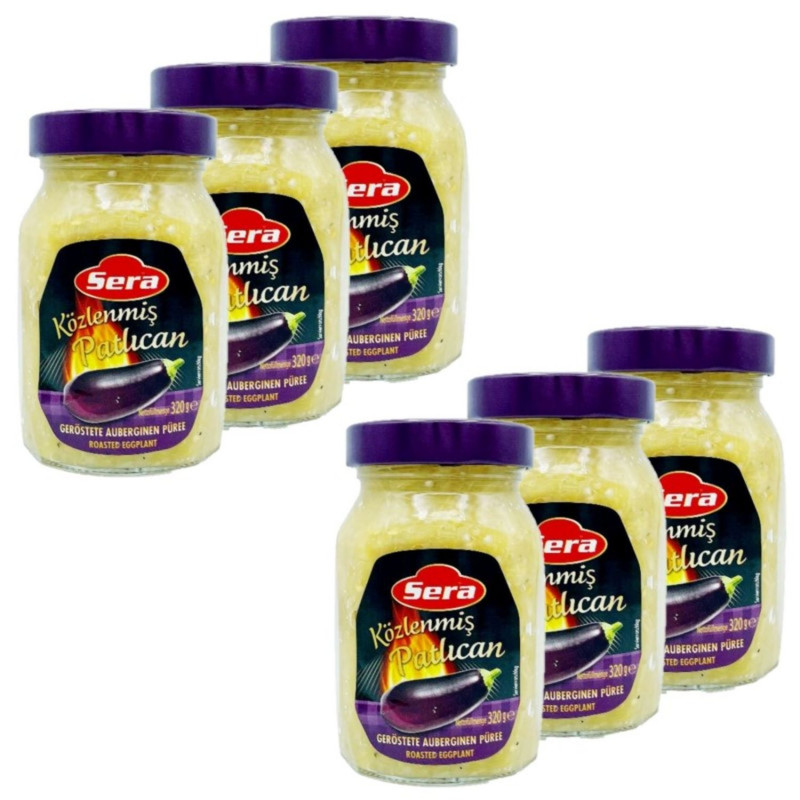 Lot 6x Purée d'aubergines rôties - Bocal 320g