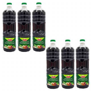 Lot 6x Vinaigre rouge naturel - Bouteille 1L