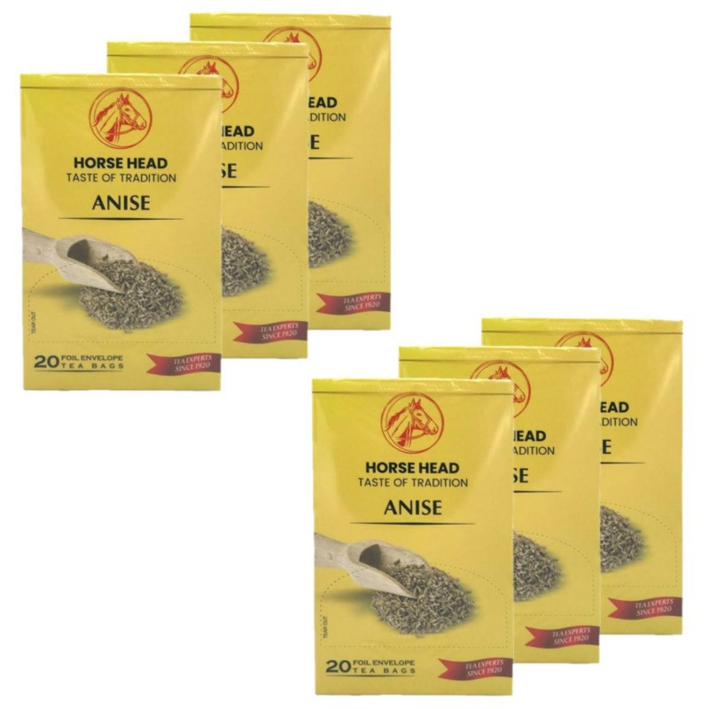 Lot 6x Thé à l'anis - 20 sachets - Boîte 40g