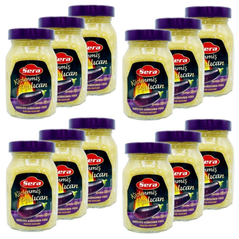 Lot 12x Purée d'aubergines rôties - Bocal 320g