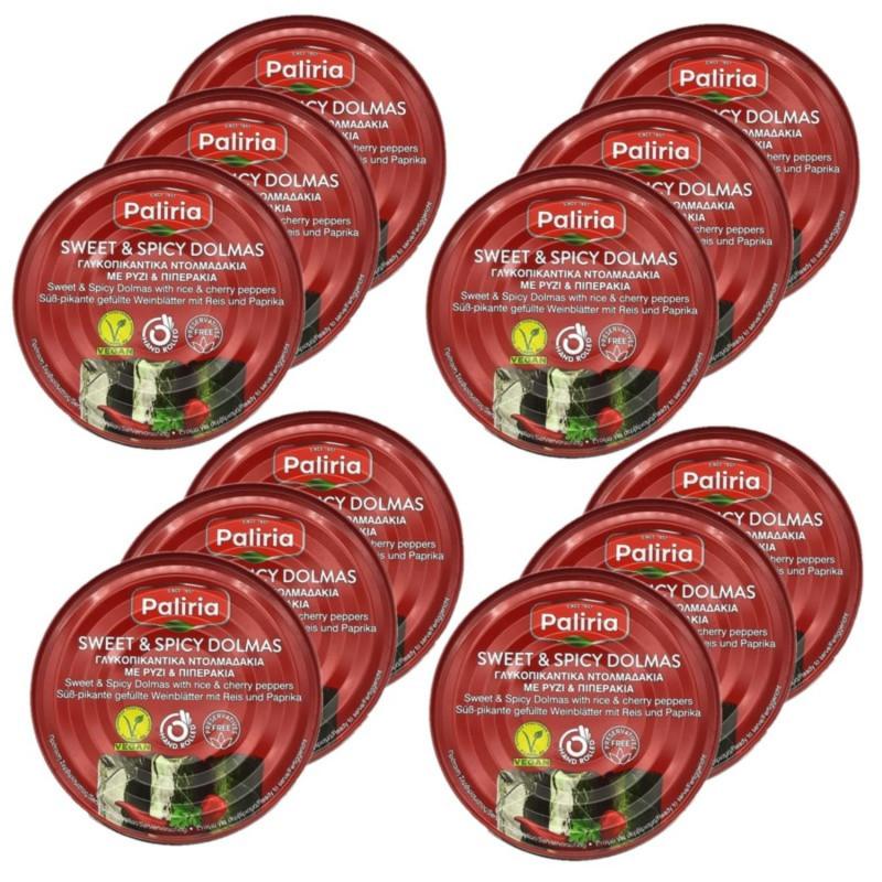 Lot 12x Feuilles de vigne farcies piquantes - Conserve 280g