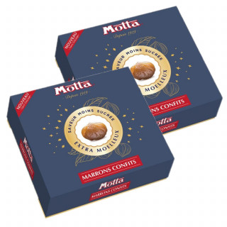 Lot 2x Mini coffret marrons confits 90g - Boîte 90g
