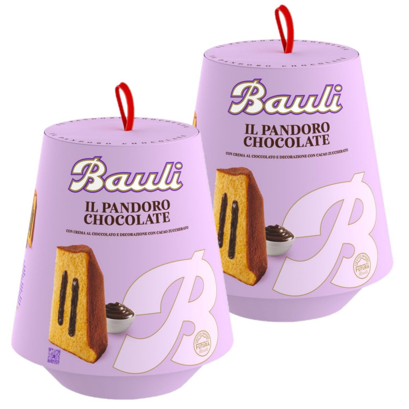 Lot 2x Pandoro à la crème chocolat - Boîte 750g
