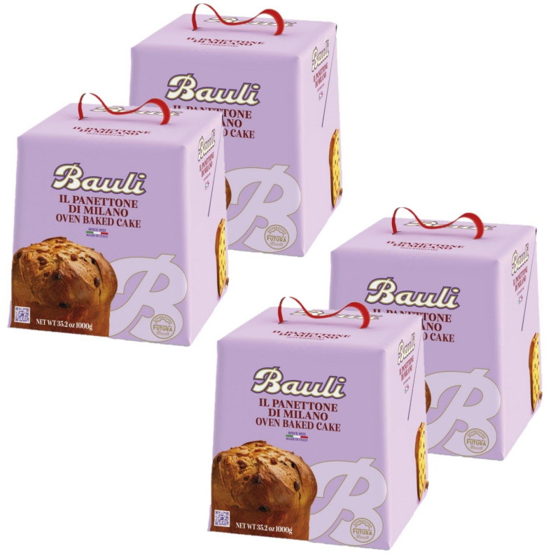 Lot 4x Panettone classique - Boîte 1kg