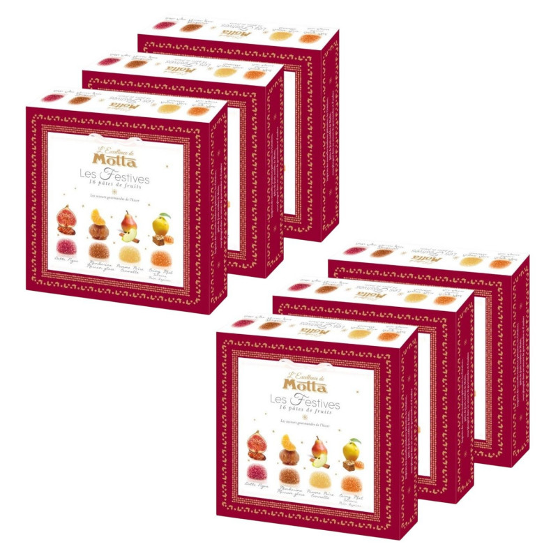 Lot 6x Coffret de pâtes de fruits Excellence Les Festives - Boîte 200g