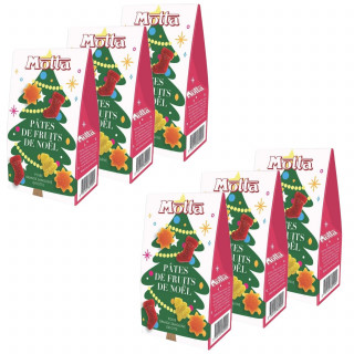 Lot 6x Pâtes de fruits Les Décors de Noël - Poires, griottes, orange sanguine - Boîte 180g