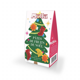 Lot 6x Pâtes de fruits Les Décors de Noël - Poires, griottes, orange sanguine - Boîte 180g