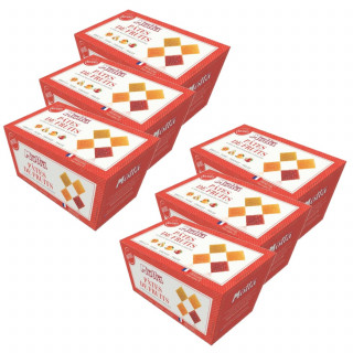Lot 6x Ballotin 16 carrés de fruits - Boîte 200g