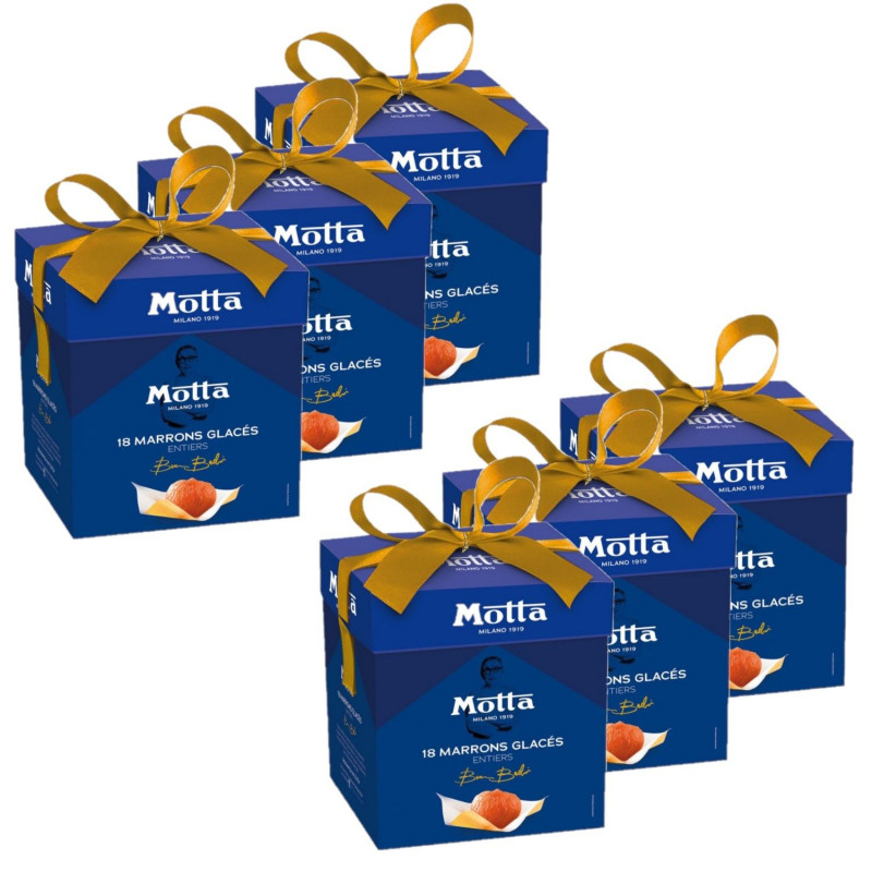 Lot 6x Boite cadeau 18 marrons glacés - Boîte 300g