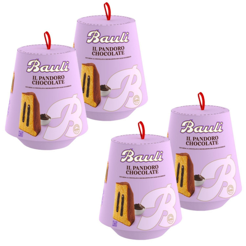 Lot 4x Pandoro à la crème chocolat - Boîte 750g