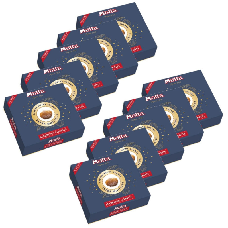 Lot 10x Mini coffret marrons confits 90g - Boîte 90g