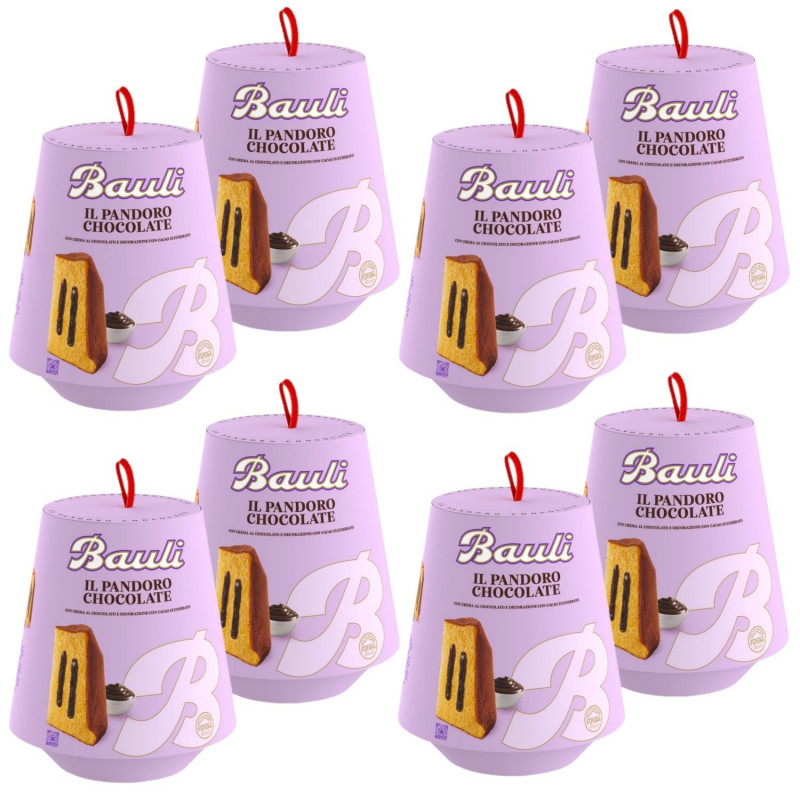 Lot 8x Pandoro à la crème chocolat - Boîte 750g