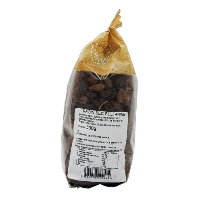 Lot 2x Raisins secs - Paquet 500g