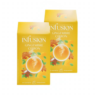 Lot 2x Infusion citron gingembre - Boîte 32g