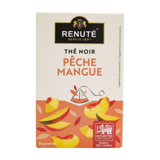 Lot 2x Thé noir à la pêche et à la mangue - Boîte 32g