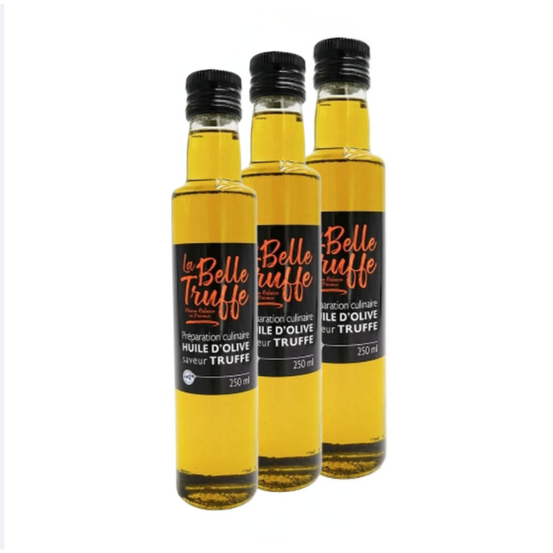 Lot 3x Huile d'olive à la truffe - Bouteille 250ml