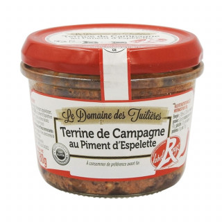 Lot 3x Terrine de campagne au piment d'Espelette - Pot 180g