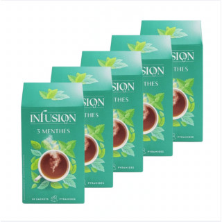 Lot 5x Infusion aux 3 menthes - Boîte 32g