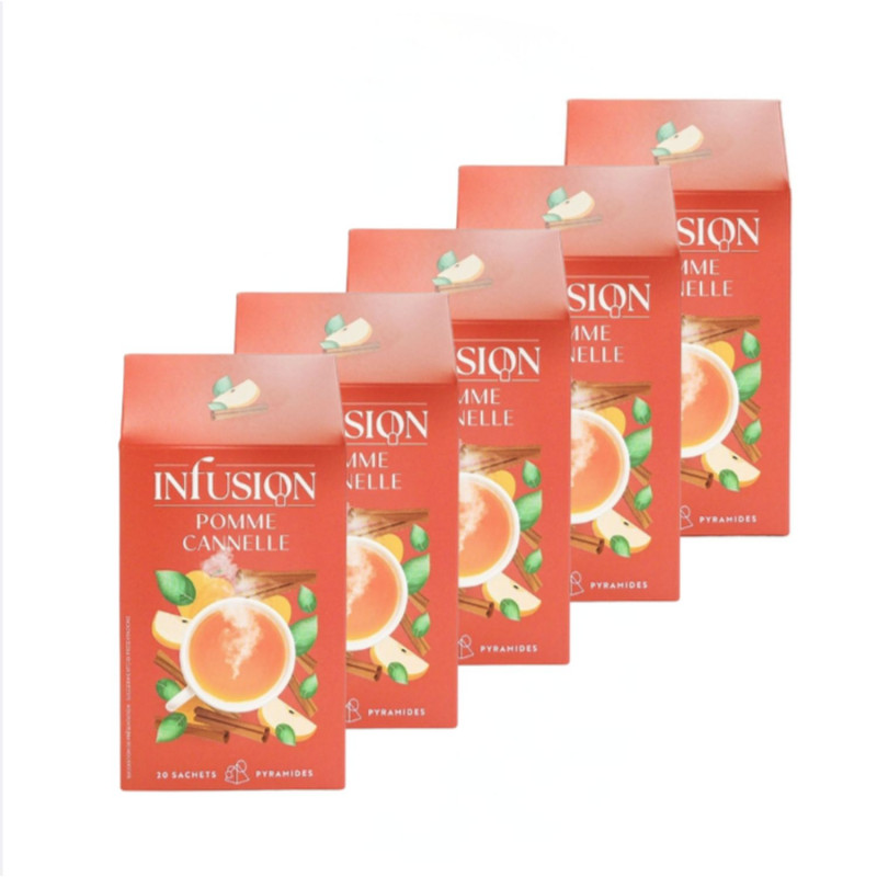 Lot 5x Infusion pomme cannelle - Boîte 32g