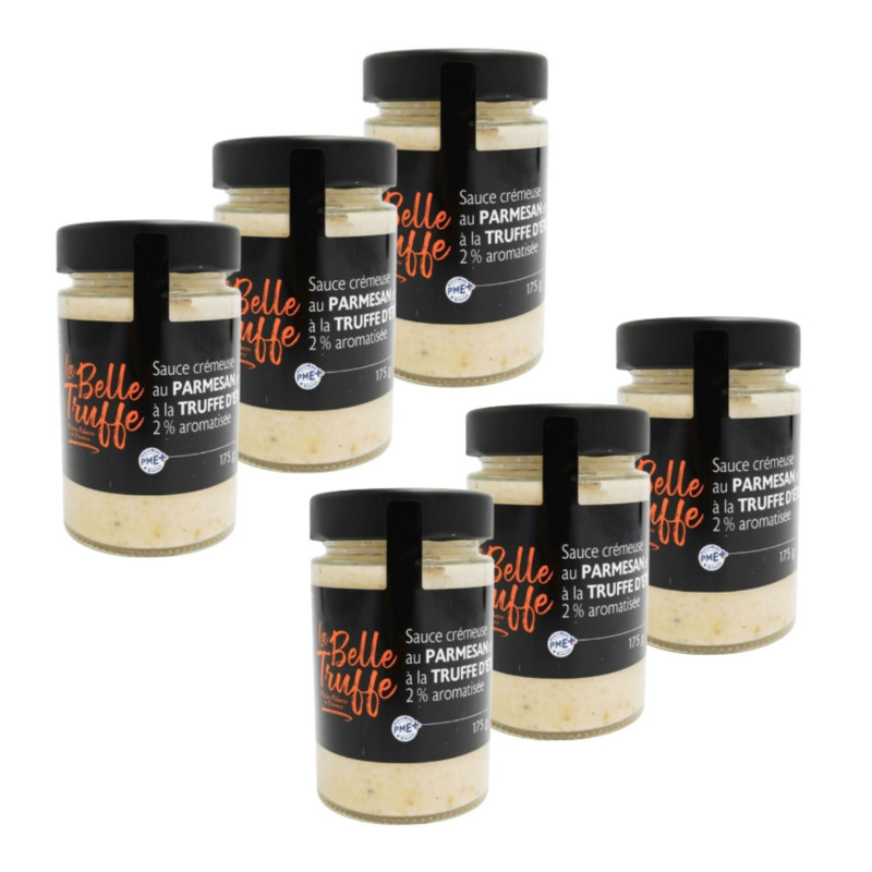 Lot 6x Sauce crémeuse au parmesan et à la truffe d'été - Pot 175g